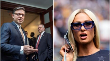 Mike Johnson paris hilton composite image