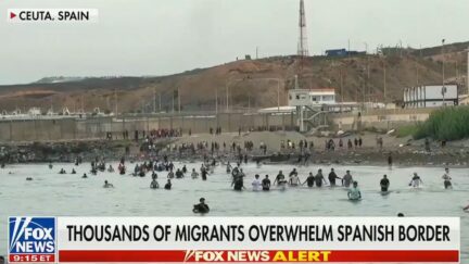 Footage from Cueta, Spain on Fox News