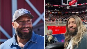 left Royce white on campaign trail right royce kent in wig at fever game friday night