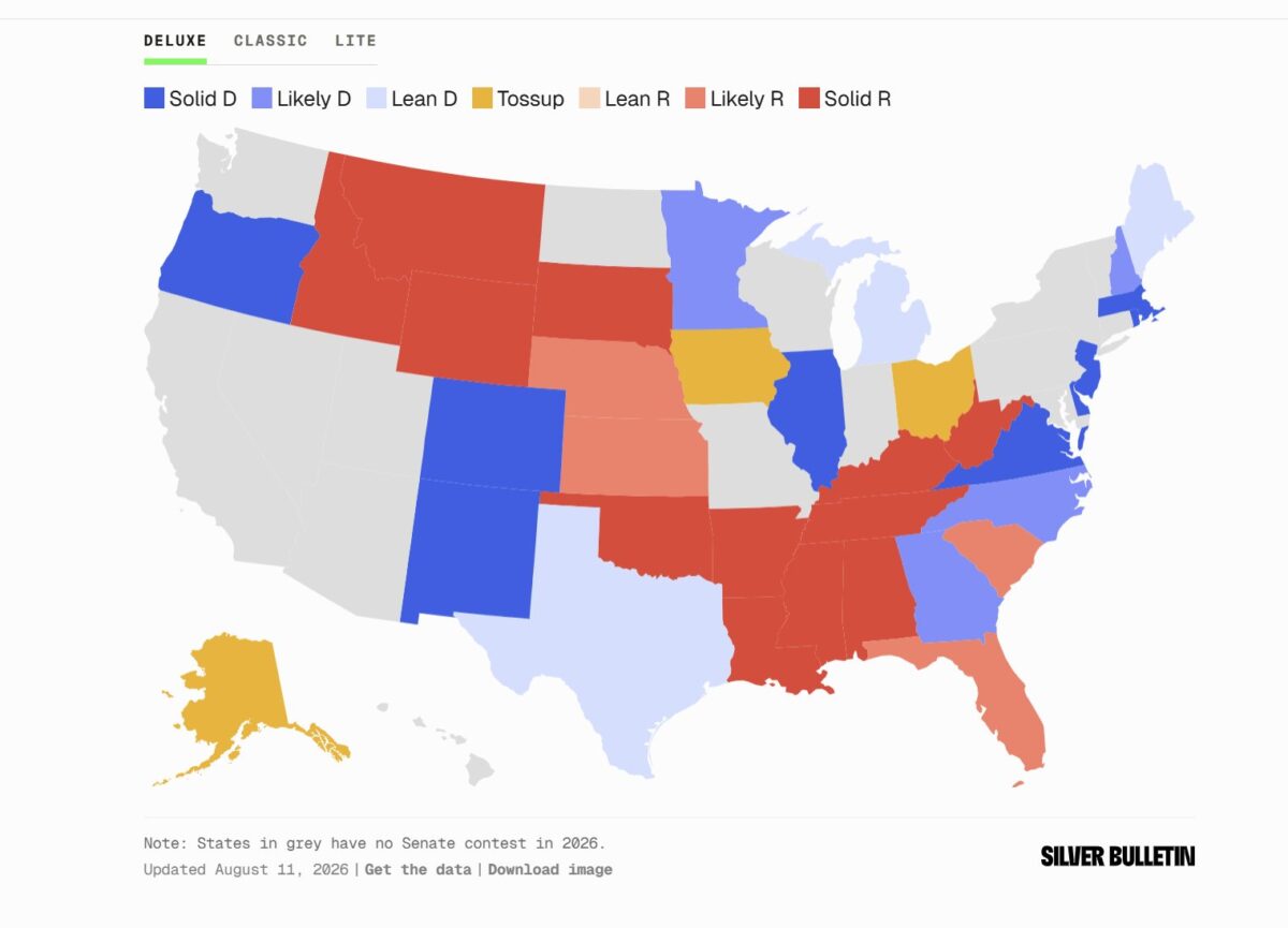 Nate Silver 2026 forecast map