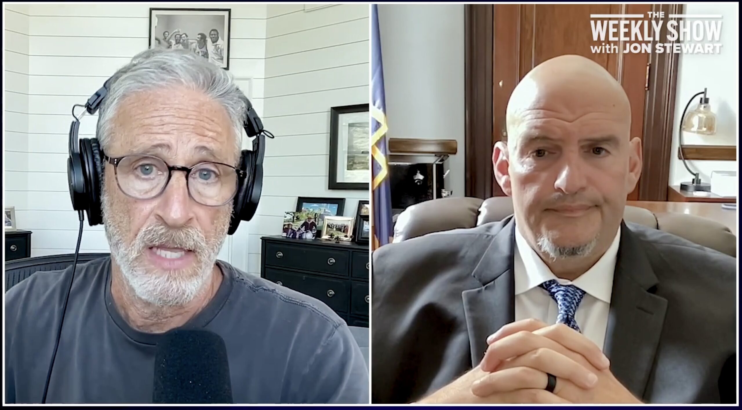 Jon Stewart Puts Fetterman on the Defensive Over Israel, Reminds Him, ‘That Is Not Our Country’