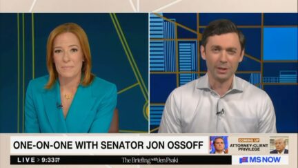 Jen Psaki and Jon Ossoff