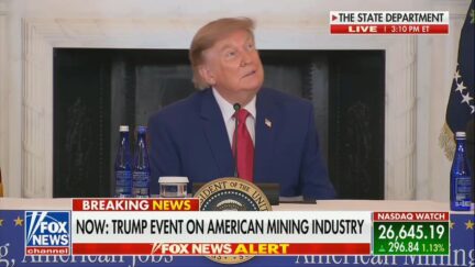 trump looking up