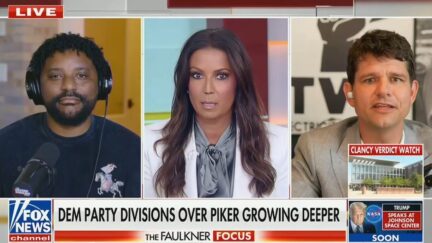 Julie Banderas debating Corbin Trent on Fox News