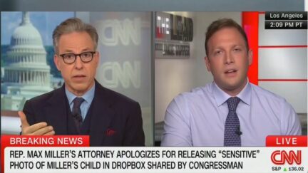 Jake Tapper interviewing Max Miller