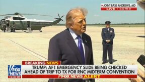 Trump on tarmac