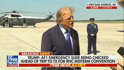 Trump on tarmac