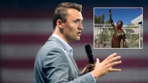 A statue of Charlie Kirk was vandalized, about one year after the conservative influencer was shot and killed