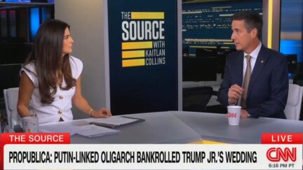 Kaitlan Collins interviewing Bernie Moreno