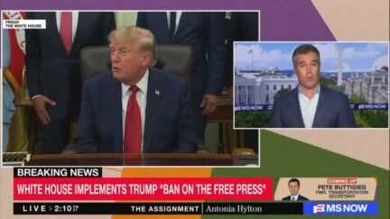 Peter Alexander of MS NOW argued Trump banned MS NOW, CNN and Politico to distract his base from the 