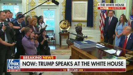 Donald Trump and press corps