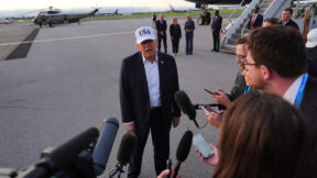 Donald Trump press gaggle