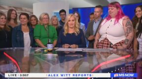 Alex Witt and MS NOW crew