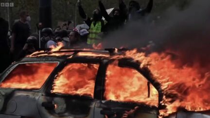 The BBC reported the protests in France are 