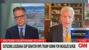 Jake Tapper interviewing Bill Cassidy