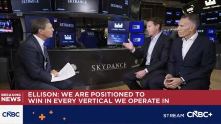 David Ellison at New York Stock Exchange