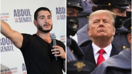 Composite image of abdul el-sayed and trump