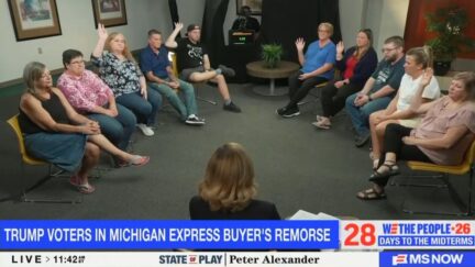 Elise Jordan interviewing Trump voters in Michigan