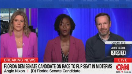 Kasie Hunt interviewing Angie Nixon and Chris Murphy